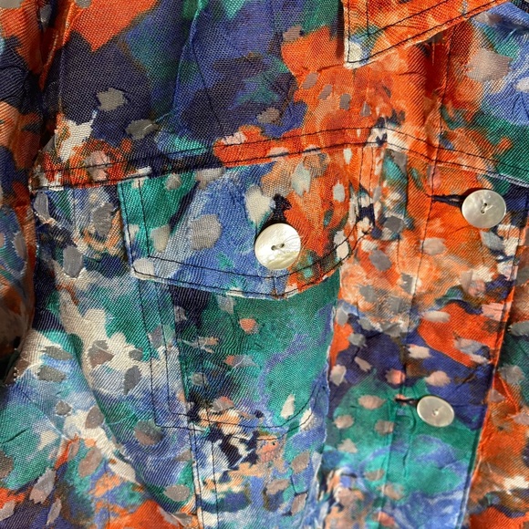 Ruby Rd Sheer Lace Floral Blouse size 18 Boho Hippie Vintage Y2K Artistic - Picture 2 of 13